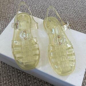 Gucci Jelly Clear GG logo Sandals Shoes 36